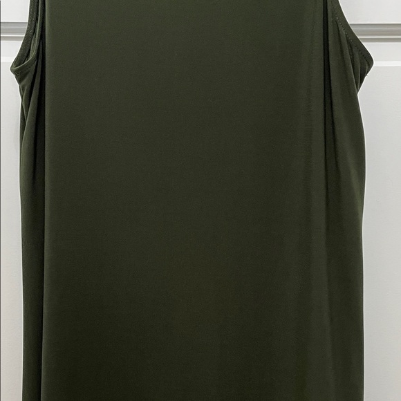 Anne Klein Dark Green Stretchy Sheath Sleeveless Mini Dress - Size 4 - Picture 8 of 15